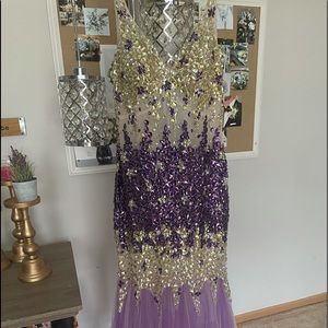 Purple sequins dress!(designer)